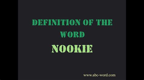 noonkie|NOOKIE definition in American English .